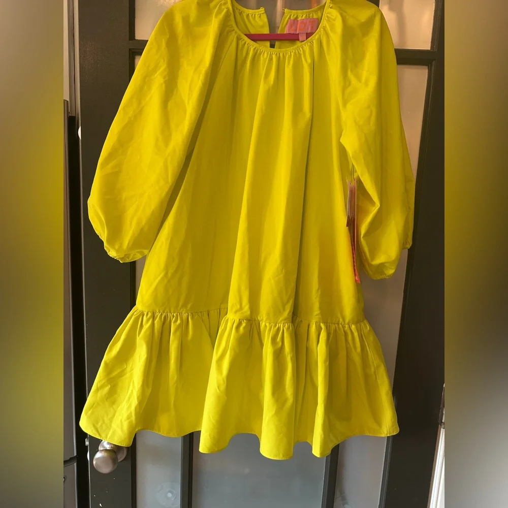 LDT Neon Rachel Ruffled Poof Dress NWT SIZE 10 - Picture 2 of 5